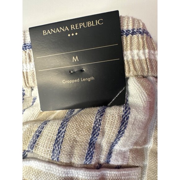 Banana Republic Linen Blend Striped Wide-Leg Pants M - Picture 11 of 15